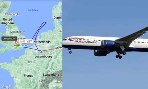 &nbsp;British Airways flight from Londo returned due to technical glitch