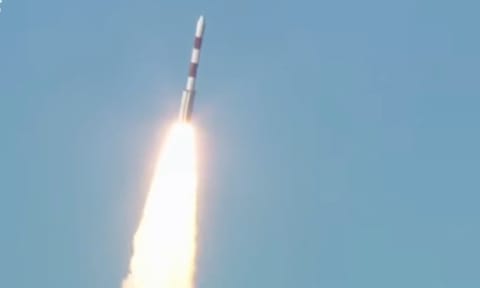 &nbsp;PSLV rocket carrying two satellites of the European Space Agency (ESA), lifted off from the spaceport here on Thursday