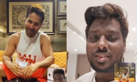 &nbsp;Actor Varun Dhawan and Director Atlee (IANS)