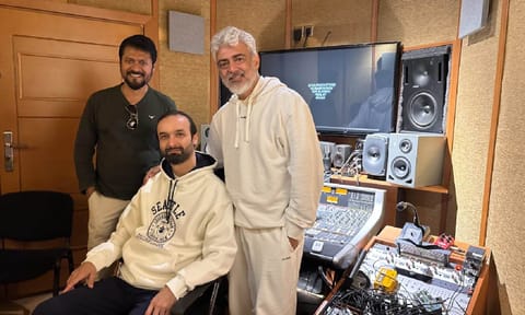 Ajith alongside director Magizh Thirumeni and Azerbaijani sound engineer Toufan Mehri
