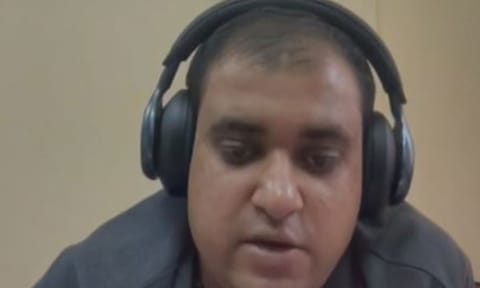 Screengrab of Atul Subhash from a video recorded by him. (Photo/Viral Video)
