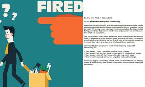 Representative image; HR mail (X-@_yesmadam)