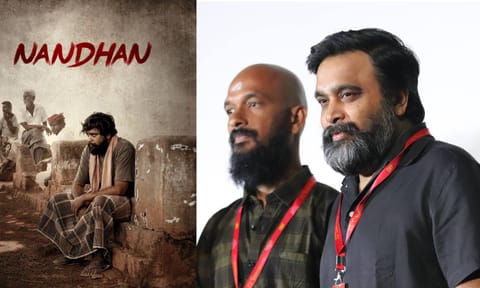 Poster of the film; Sasikumar in stage in with  Era Saravanan at the CIFF 2024