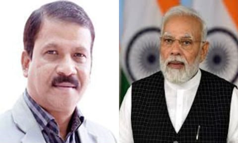 (L-R) Bangladesh Law Adviser Asif Nazrul and Indian Prime Minister Narendra Modi (ANI)