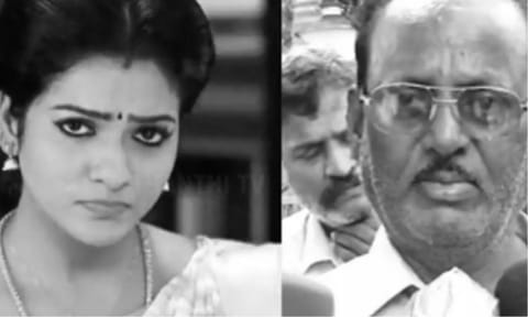 Late TV actor Chithra; Her father Kamaraj

