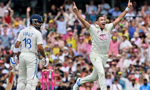 Scott Boland celebrates after a wicket (X)&nbsp;
