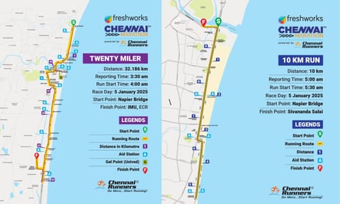 The route map of Marathon&nbsp;
