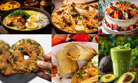 Variety of dishes