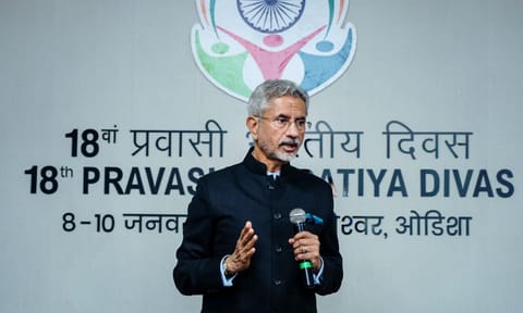 External Affairs Minister S Jaishankar during a meeting with young scholars from Harvard &amp; MIT (PTI)