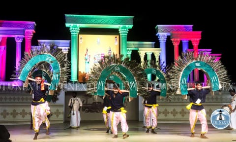A group performing Kavadi Attam on Wednesday (Photos: P Ashish)&nbsp;