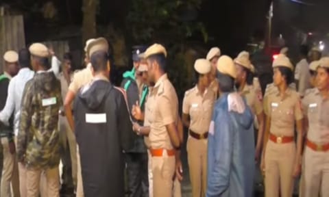 Visual from the murder spot (Thanthi TV)