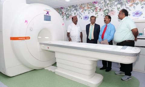 Health Minister Ma Subramanian inaugurated a 1.5 Tesla MRI Scan machine worth Rs 6.6 crore at the Omandurar GH on Friday (X)&nbsp;