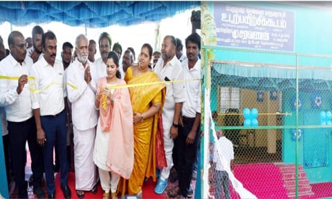 Mayor Priya and Minister PK Sekarbabu inaugurates women's fitness centre at Thiru. Vi. Ka Nagar (X)
