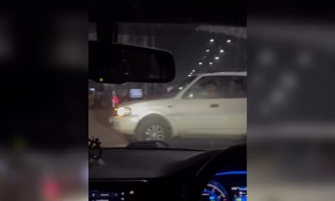 &nbsp;The SUV sporting the DMK flag in the video that went viral