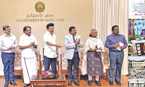 CM Stalin lays the foundation stone TNUHDB Projects