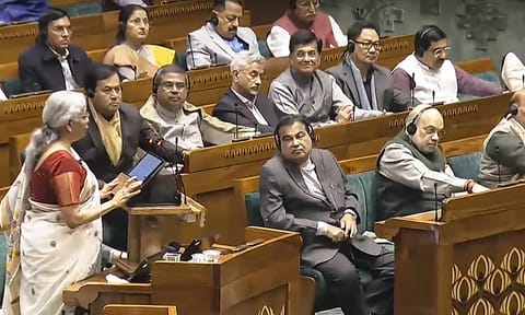 Union Finance Minister Nirmala Sitharaman presents the Union Budget 2025-26