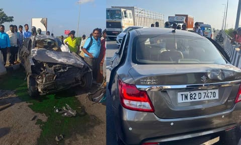 Chennai college students’ speeding car crashes into median along ORR, one dead, three hurt