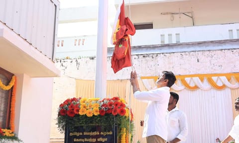 TVK anniversary event held at the party's headquarters in Panayur on Sunday (Photo: Hemanathan M)