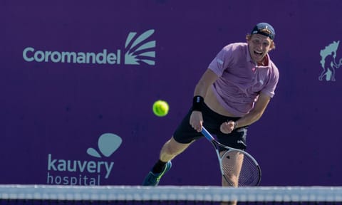 Jacopo Berrettini in action during the Chennai ATP Challenger&nbsp;