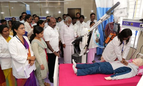 Health Minister Ma Subramanian and Minister for HR&amp;CE PK Sekarbabu handed over a cheque of Rs 84.17 crore to TN Medical Services Corporation (X)
