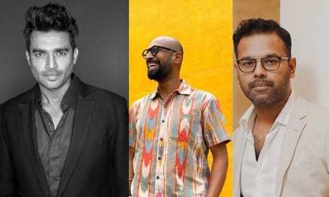 L to R: R Madhavan, Varghese Moolan, Krishnakumar Ramakumar