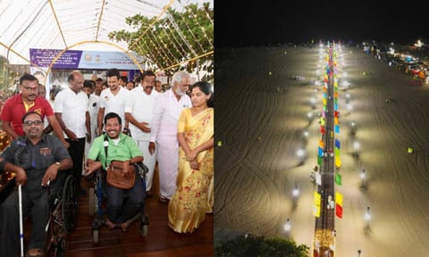 Deputy CM Udhayanidhi Stalin on Tuesday inaugurated the ramp at Elliot’s beach in Besant Nagar&nbsp;