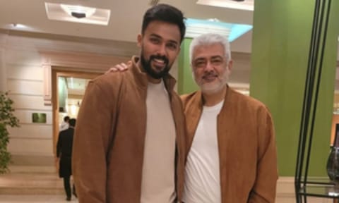 Actor Ajith Kumar and Aarav (IANS)