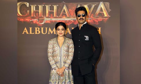 Rashmika Mandanna and Vicky Kaushal (PTI)