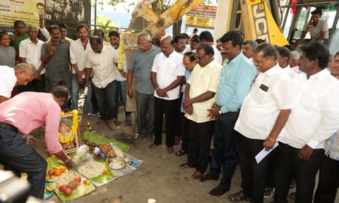 Minister Ma Su inaugurated SWD project work at Saidapet (X)&nbsp;