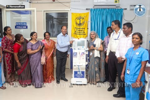 Aptus value housing finance India limited  donated New Haemodialysis machine to GCC RCMW TANKER Padi dialysis unit (Hemanathan)