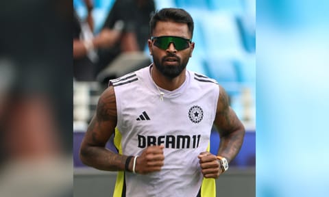 Hardik Pandya trains ahead of the final match at the recently concluded Champions Trophy&nbsp;