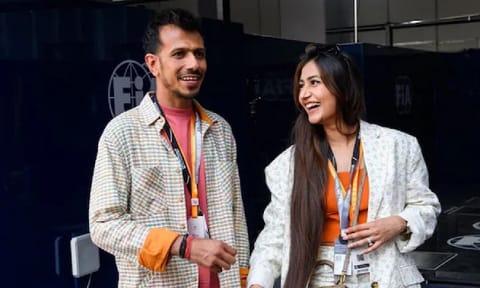 Yuzvendra Chahal and his estranged wife Dhanashree Verma (Instagram)&nbsp;