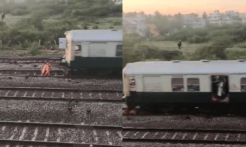 Woman dies after being hit by EMU train at Saidapet railway station
