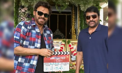 Chiranjeevi with Anil Ravipudi&nbsp;