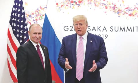 Vladimir Putin with Donald Trump&nbsp;