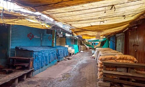 Closed shops at a market as part of a protest against the e-pass system implemented in line with a court verdict to keep the movement of vehicles under check, at Ooty, in Nilgiris district (PTI)