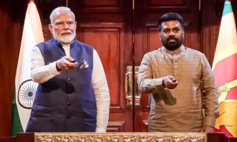 Prime Minister Narendra Modi and President Anura Kumara Dissanayake (PTI)