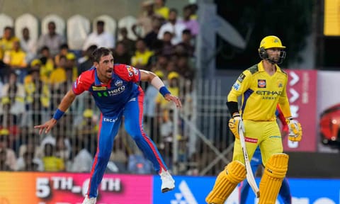 Mitchell Starc during the match (PTI)&nbsp;