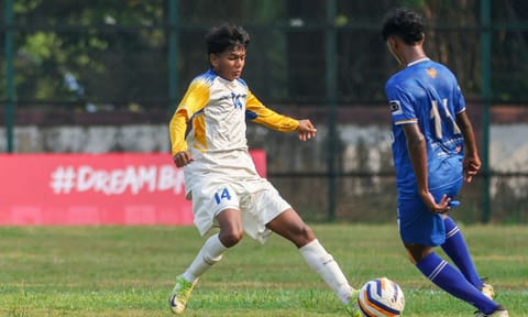 Chennaiyin FC player in action during the match