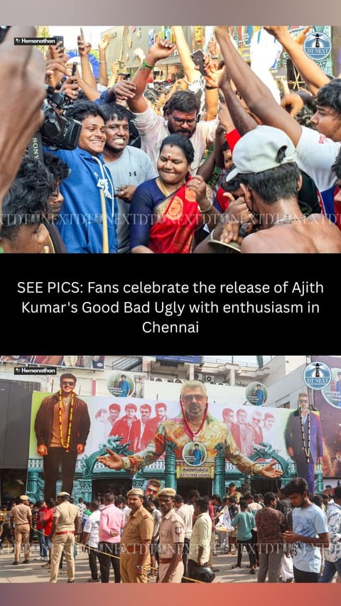SEE PICS: Fans celebrate the release of Ajith Kumar's Good Bad Ugly with enthusiasm in Chennai