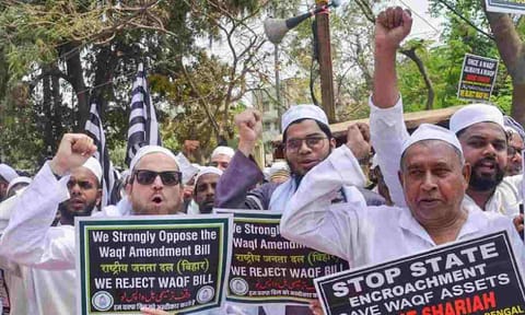 Muslim organisations have called for nationwide protests against the new Waqf law (PTI)