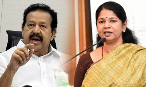 TN Minister K Ponmudy; DMK MP Kanimozhi Karunanidhi&nbsp;