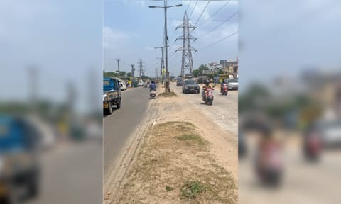 The median-less Water Canal Road prone to sudden turns and accidents in Korattur