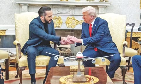 Nayib Bukele with Donald Trump&nbsp;