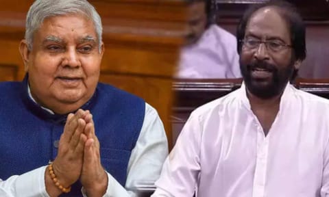 &nbsp;Vice President Jagdeep Dhankhar, DMP MP Tiruchy Siva