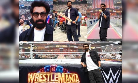 Actor Rana Daggubati at WrestleMania.&nbsp;