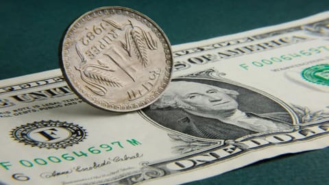 Representative image of Indian rupee and US dollar