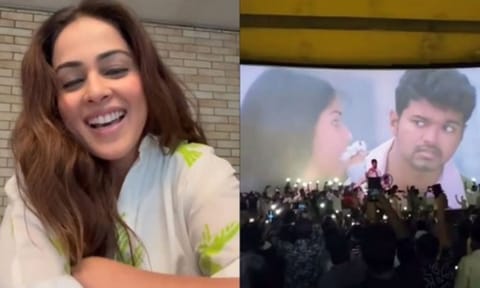 Genelia;&nbsp; Vijay fans celebrating 'Sachein' re-release in theatre' (IANS)
