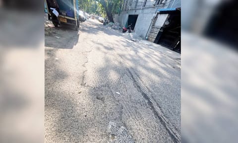 Poor state of Brethapet Road in Periamet