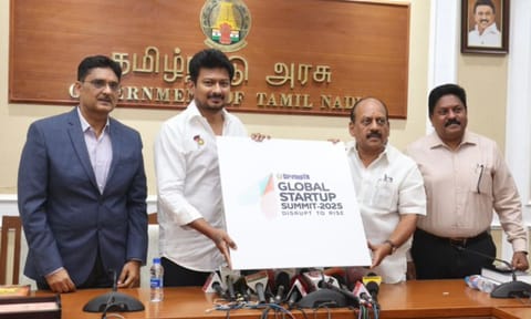 DyCM Udhayanidhi Stalin launches TN Global Startup Summit 2025 logo&nbsp;